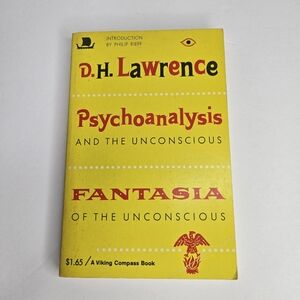 Psychoanalysis and the Unconscious etc: DH Lawrence 1971 8th Printing Viking NY